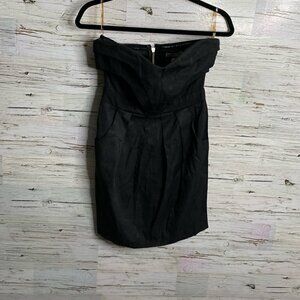 Lipsy London black strapless mini dress size 6